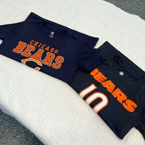Chicago bears shirt boys tops boys small size 8 lot of 2 football jersey